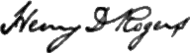 signature de Henry Darwin Rogers