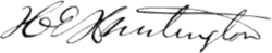 signature de Henry Edwards Huntington