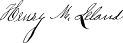 signature de Henry M. Leland