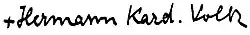 Signature de Hermann Volk