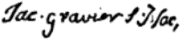 signature de Jacques Gravier