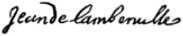 signature de Jean de Lamberville