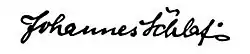 signature de Johannes Schlaf