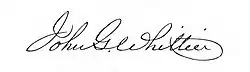 signature de John Greenleaf Whittier