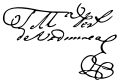 Signature de José María Pérez de Urdininea