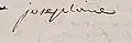 Signature de Joséphine de Beauharnais