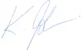 Signature de Klaus Iohannis