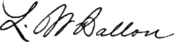 signature de Latimer Whipple Ballou