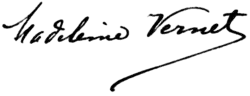 signature de Madeleine Vernet