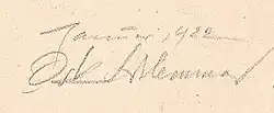 signature d'Oskar Schlemmer