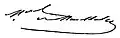 Signature de Patrice de Mac Mahon