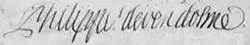 Signature de Philippe de Vendôme