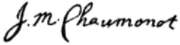 signature de Pierre-Joseph-Marie Chaumonot