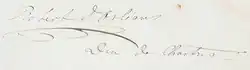 Signature de Robert d’Orléans