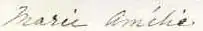 Signature de Marie-Amélie de Bourbon-Siciles