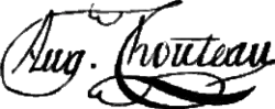 signature de René-Auguste Chouteau