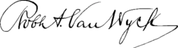 signature de Robert A. Van Wyck