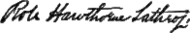 signature de Rose Hawthorne Lathrop