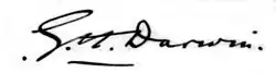 signature de George Darwin