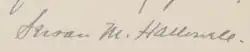 signature de Susan Hallowell