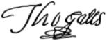 signature de Thomas Gates