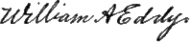 signature de William Abner Eddy