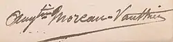 signature d'Augustin-Jean Moreau-Vauthier