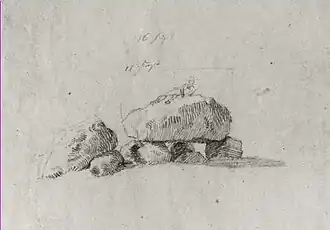 Dolmen près de Gützkow, dessin au crayon, 1802 (Wallraf-Richartz Museum, Cologne).