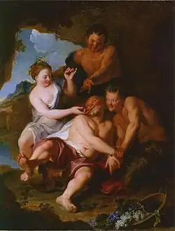 Silène barbouillé de mûres par la nymphé Eglé, Antoine Coypel. 1701. Musée des Beaux-Arts de Reims.