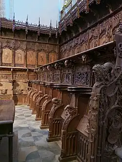 Stalles du chœur de la cathédrale Nouvelle de Plasencia.