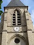 Clocher, étage de beffroi, côté ouest.