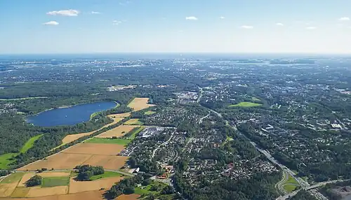Le lac de Silvola et Vantaanlaakso.