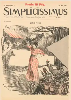 Bébé Rose, couverture de Simplicissimus, mai 1896