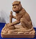 Dominica Leverve, Singe, argile, musée de Semur-en-Auxois.