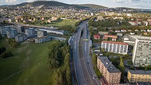 La route à Oslo.
