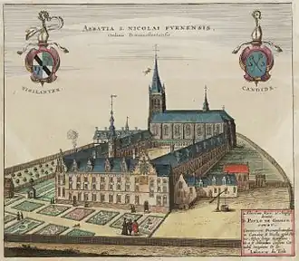 L'abbaye dans la première moitié du XVIIe&nbsp;siècle (Flandria illustrata)