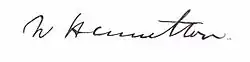 signature de William Hamilton (9e baronnet)