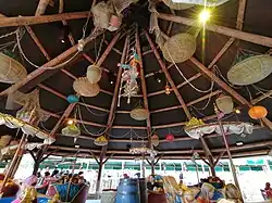 Vue d'ensemble sous le toit.