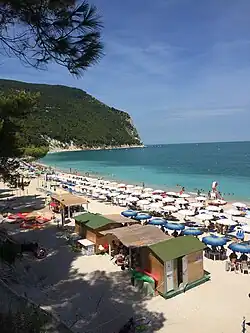 La plage de Sirolo.