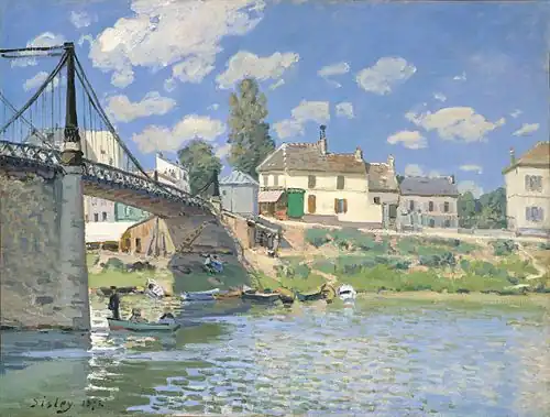 Alfred Sisley,Le Pont de Villeneuve-la-Garenne (1872).