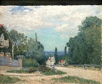 Route de Louveciennes (1873-1874)Bruxelles, musées royaux des beaux-arts de Belgique.