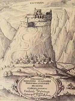La citadelle et la ville vers 1640, à l'époque de l'incarcération de Jean Casimir de Pologne.