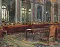 Esquisse de la table de marbre où a été signé le Traité de Versailles en 1919, conservé à l'Imperial War Museum.