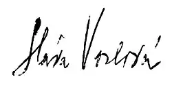 signature de Sláva Vorlová