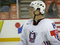 Description de l'image Slovenia VS USA at the IIHF World Hockey Championship 2008 - Egon Murič.jpg.