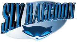 Logo du jeu écrit en bleu foncé sur un ovale bleu clair, avec un masque en bas