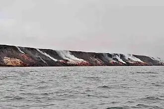 Les Smoking Hills sur la côte orientale du cap