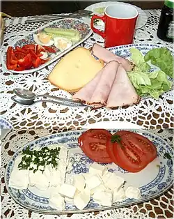 Petit-déjeuner polonais typique.