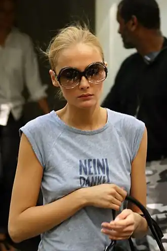 Snejana Onopka lors de la Fashion Week de New York, le 9 septembre 2007.