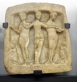 Table votive, les Trois Grâces